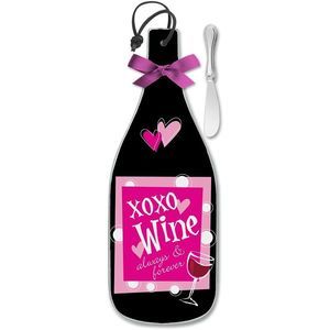 Epic Products Xoxo Wine Cheese Server and Spreader Set, 4.25 by 12